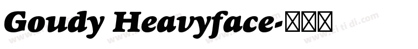 Goudy Heavyface字体转换